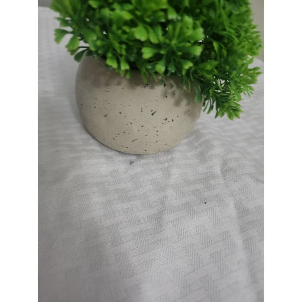 Artificial Mini Potted Plant Faux Greenery in Speckled Stone Ceramic Pot Decor